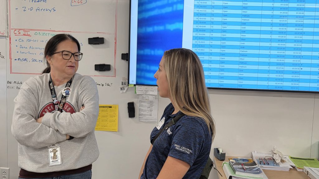 Teacher and Coach, Melissa Bunch and Maj Zillweger discuss CP and how competition results are derived.